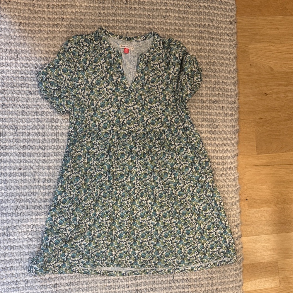 Marine Layer blue/green babydoll dress